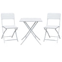 Set tavolo e sedie bistrot pieghevoli da giardino esterno bianco