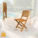 Set tavolo e sedie da giardino esterno 6 posti in legno d'acacia per veranda terrazzo patio design