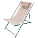 Set 2 Sedia Sdraio Pieghevole Prendisole con Cuscino per Giardino Veranda Terrazza