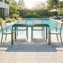 Set tavolo e sedie per giardino esterno 4 posti design moderno outdoor per piscina o terrazzo