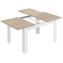 Tavolo da Pranzo Allungabile Moderno Rettangolare Bianco Rovere cm 140/x190x90x78