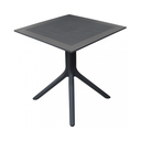 Tavolo Quadrato in Polipropilene Contract per Interni o Esterni Antracite