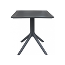 Tavolo Quadrato in Polipropilene Contract per Interni o Esterni Antracite