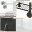 Charcoal BBQ Charcoal Barbecue with Double Steel Grill Garden Grill with Wheels, Bottle Opener and Shelves