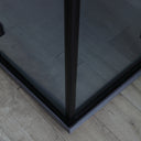 Box Doccia 120X80 Nero Doppia Porta Battente In Cristallo 6Mm | Lion