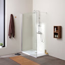 Doccia Walk-In Con Parete Da 110 Cm In Cristallo Trasparente 8 Mm