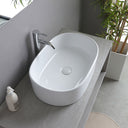 Mobile Bagno Sospeso 100Cm In Cemento Con Lavabo Tondo Bianco | Kos