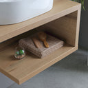 Mobile Bagno Sospeso Rovere Naturale 80Cm Con Lavabo D'Arredo | Kos