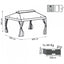 Gazebo 3x4 giardino in alluminio telo impermeabile poliestere pu con air vent