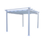 Pergola 3x4 da Giardino Esterno con Telo in Poliestere 180 g/mq Scorrevole, Struttura in Acciaio - 300x400 Bianco