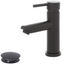 Matt black sink tap, modern stainless steel bathroom single-lever mixer