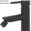 Matt black bidet tap, single-lever sink mixer, modern bathroom