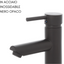 Matt black sink tap, modern stainless steel bathroom single-lever mixer