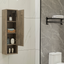 Colonna bagno pensile sospesa Rovere ad un anta con 4 ripiani cm30x20x100