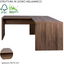 Corner PC Office Desk Computer Table 2 Shelves in Oak Wood 160/178x68x74 cm