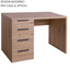 Bureau PC avec 4 tiroirs, table d'ordinateur pour la maison, étagère en bois 110x60x75 cm