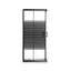 2-sided corner shower enclosure 70x90cm black, 6mm silk-screened sliding glass