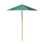 ZIK Outdoor Garden Parasol, Ø 250 Polyester Top, Parasol with Central Wooden Pole - Green