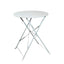 Ensemble Bistrot Balcon, Bar, Terrasse avec Table Ronde et 2 Chaises Pliantes Blanc