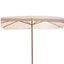 3x4 Garden Parasol, Wooden Central Pole Top in White Polyester - 300x400