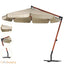 Parasol de jardin extérieur décentralisé, poteau latéral en bois 3x3 300x300