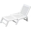 Chaise Longue de Jardin Pliante, en Résine Antichoc, Design Contemporain 177x30x61h