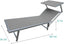 Set of 2 Folding Sun Loungers, Garden with Canopy and Cushion, Adjustable Backrest – 189x58x36h Grey 