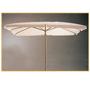 3x4 Garden Parasol, Wooden Central Pole Top in White Polyester - 300x400