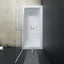 Wall Bath Shower 120x140h Transparent with Handles, 2 Doors, Glass Thickness 6 mm