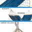 Garden Hammock for Terrace, with Macrame Design Fringes, Polyester with Wooden Bars | 200x100